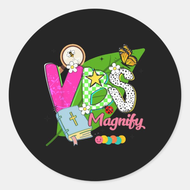 Sticker Rond Vbs 2025 Aventure des insectes les plus petits gro (Devant)
