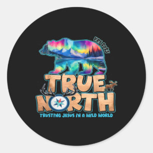 Sticker Rond Vbs 2025 Véritable Nord Confiant en Jésus Camp d'é