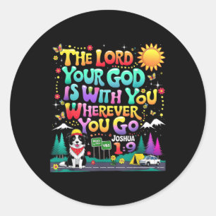 Sticker Rond Vbs 2025 Véritable Route Nord Dieu Votre Seigneur