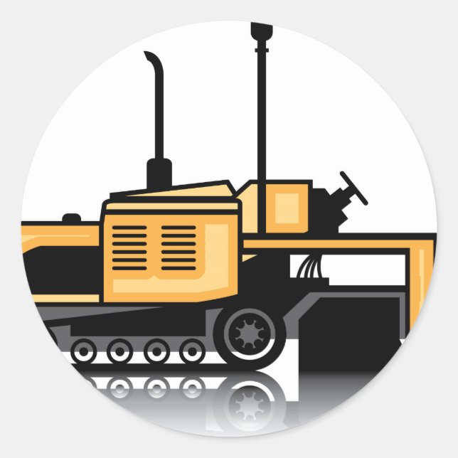 Sticker Rond Vecteur asphaltique (Devant)