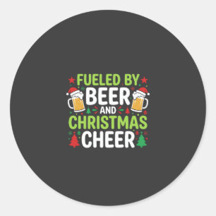 Sticker Rond Vecteur de boisson de Noël de joie de bière
