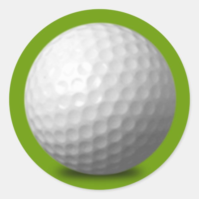 STICKER ROND VECTEUR DE GOLF BALL ICON GRAPHIQUES VERTS SPORTS  (Devant)