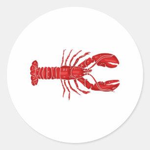 Sticker Rond Vecteur de homard