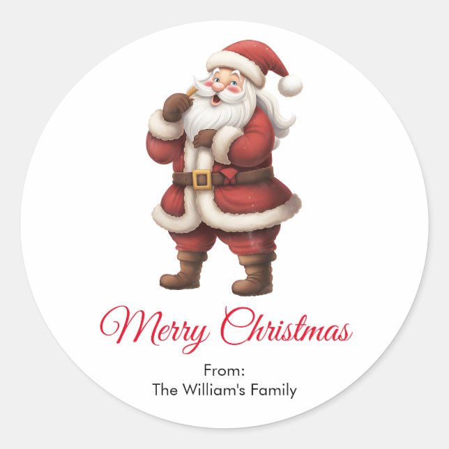 Sticker Rond Vector Santa Claus (Devant)