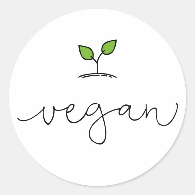 Sticker Rond Vegan (Devant)