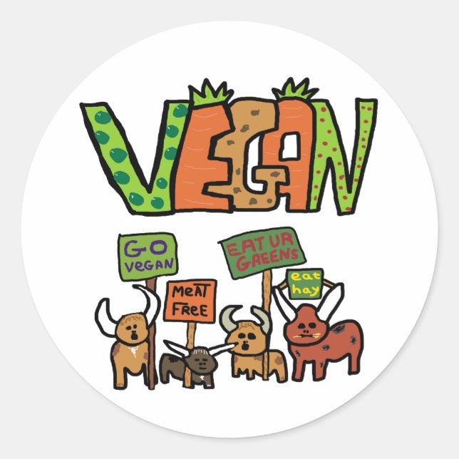 Sticker Rond Vegan (Devant)