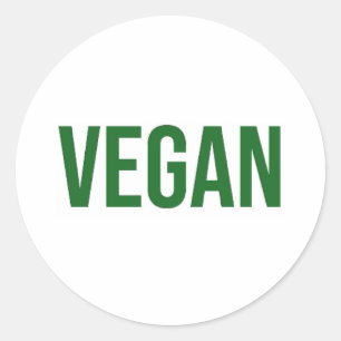 Sticker Rond Vegan - Droits des animaux