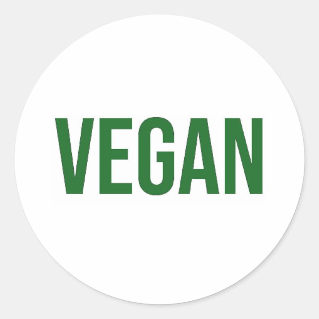Sticker Rond Vegan - Droits des animaux (Devant)