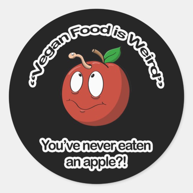 Sticker Rond Vegan Food (Devant)