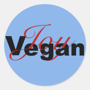 Sticker Rond Vegan Joy (version sombre)