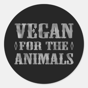 Sticker Rond Vegan Pour Les Animaux,