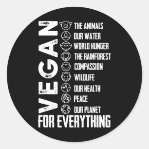 Sticker Rond Vegan Pour Tout T Shirt Planetearth Day