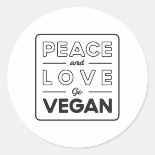 Sticker Rond Veganism Vegan Vegetarian Vegetables
