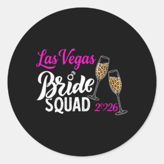 Sticker Rond Vegas Bride Squad 2026 Married in Vegas