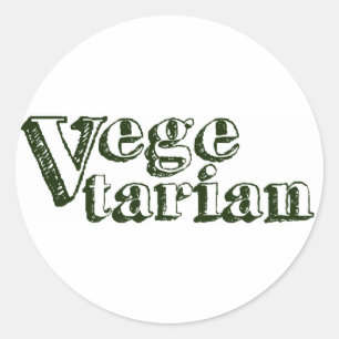 Sticker Rond Végétarien