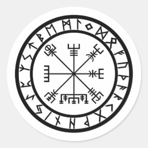 Sticker Rond Vegvisir - Rune Circle