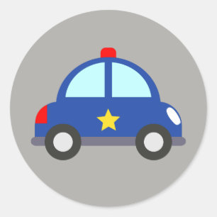 Sticker Rond Véhicule de police