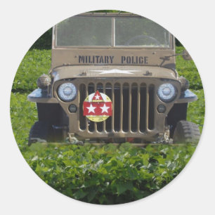 Sticker Rond Véhicule militaire