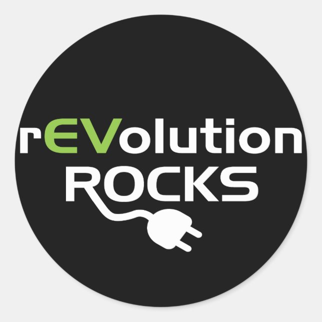 Sticker Rond Véhicules électriques Rocks - EV (Devant)