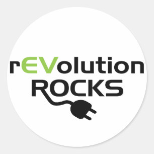 Sticker Rond Véhicules électriques Rocks - EV