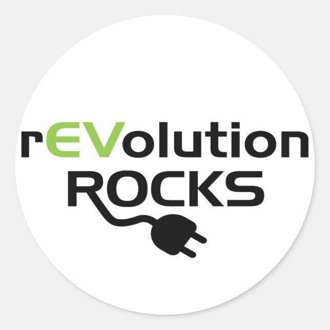 Sticker Rond Véhicules électriques Rocks - EV (Devant)