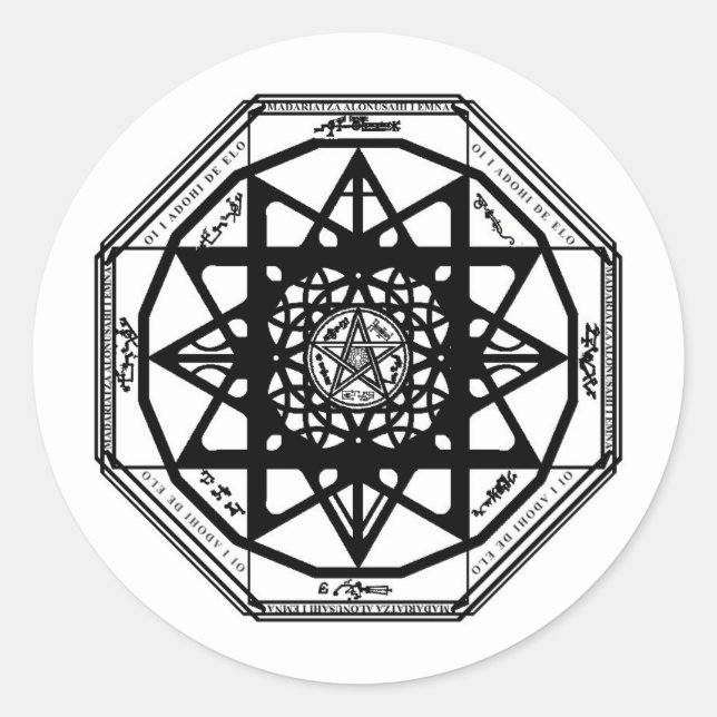 Sticker Rond Veille de protection (Devant)