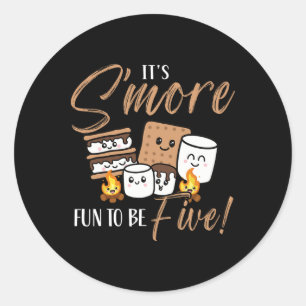 Sticker Rond Veillée d'anniversaire Marshmallow C'est encore pl