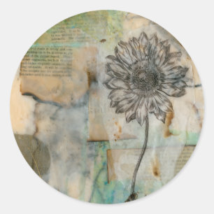 Sticker Rond Vellum Floral I