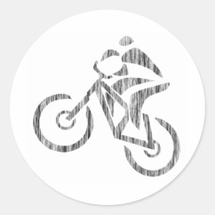 Sticker Rond Vélo Cross Hatched