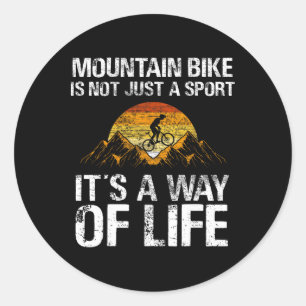 Sticker Rond Vélo de Montagne Descente - Vélo Tout Terrain Vtt