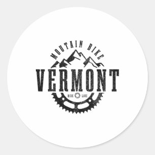 Sticker Rond Vélo de Montagne Vermont Mtb Vélo de Descente Vint