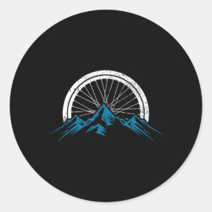 Sticker Rond Vélo de montagne vintage Vélo tout terrain VTT Dir