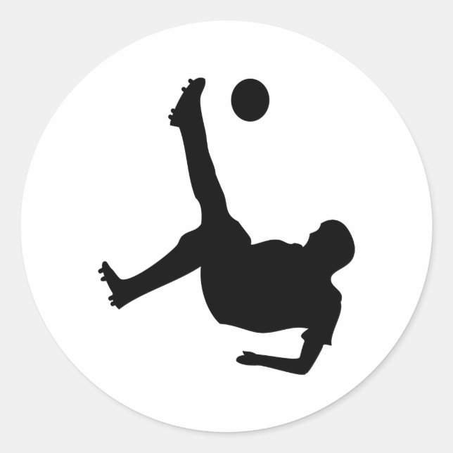 Sticker Rond vélo kick soccer joueur (Devant)