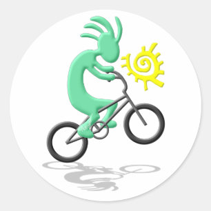 Sticker Rond Vélo Kokopelli