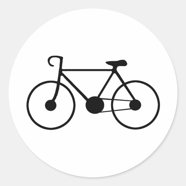 Sticker Rond Vélo noir (Devant)