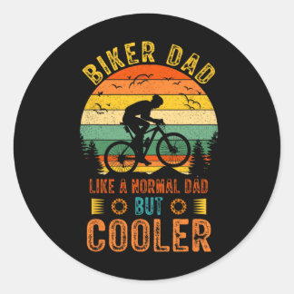 Sticker Rond Vélo Papa Vélo Conception Fête des pères Vintage P