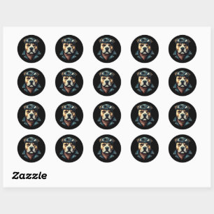 Sticker Rond Vélo Pitbull vintage