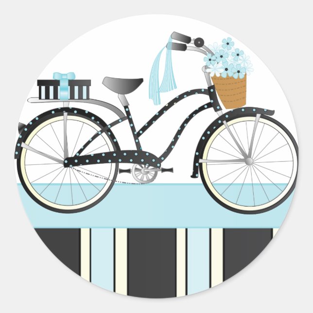 Sticker Rond Vélo Polka Dot (Devant)
