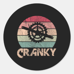 Sticker Rond Vélo rétro de vélo cyclisme pneu de bicyclette gri