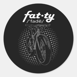 Sticker Rond Vélo tout terrain Fat Bike Cyclisme gras