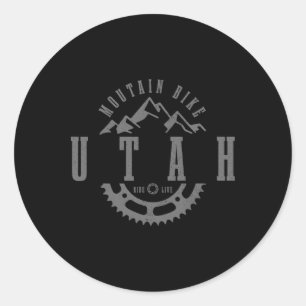 Sticker Rond Vélo tout terrain Utah Moab Mtb VTT Descente Cycli
