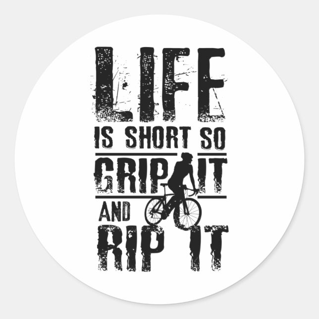 Sticker Rond Vélo Vie Gravée (Devant)