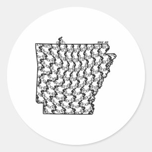 Sticker Rond Vélo vintage Arkansas Cyclisme Vélo de montagne Bi