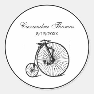 Sticker Rond Vélocipède vintage bicyclette penny farthing vélo