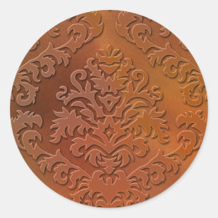 Sticker Rond Velours de coupe de damassé, abrégé sur satin d