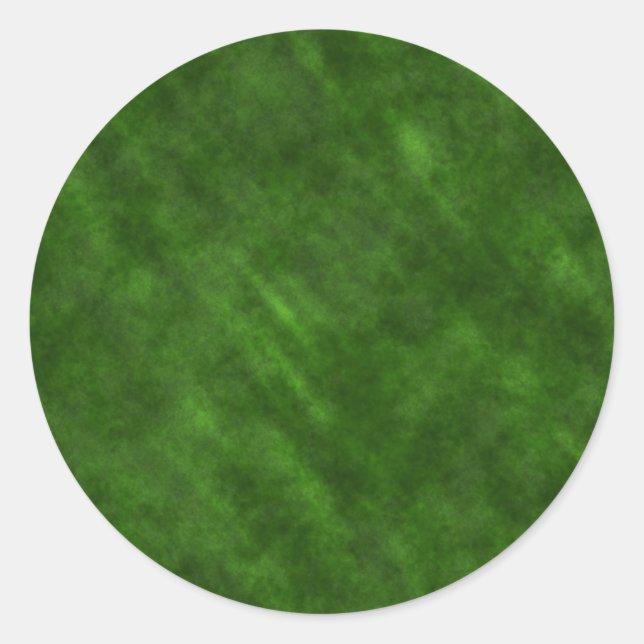 Sticker Rond Velours Grungy Rough Texture : Vert Émeraude Rich (Devant)