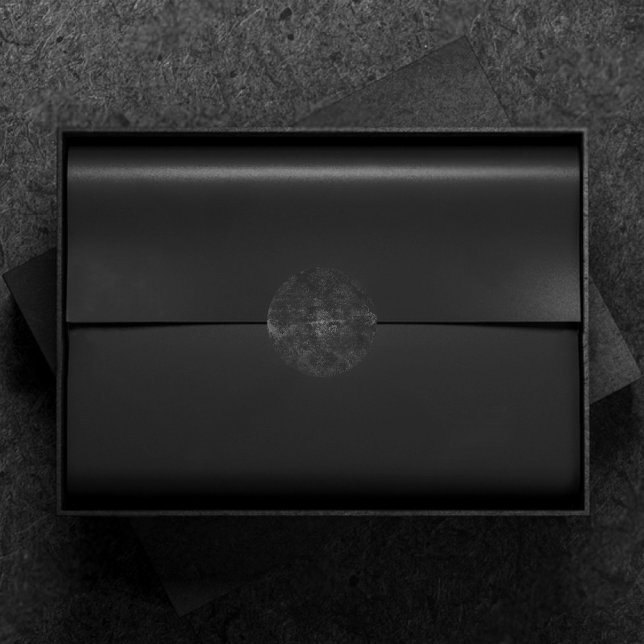 Sticker Rond Velvety Onyx Damask | Black Vampy Grunge Baroque (Créateur téléchargé)