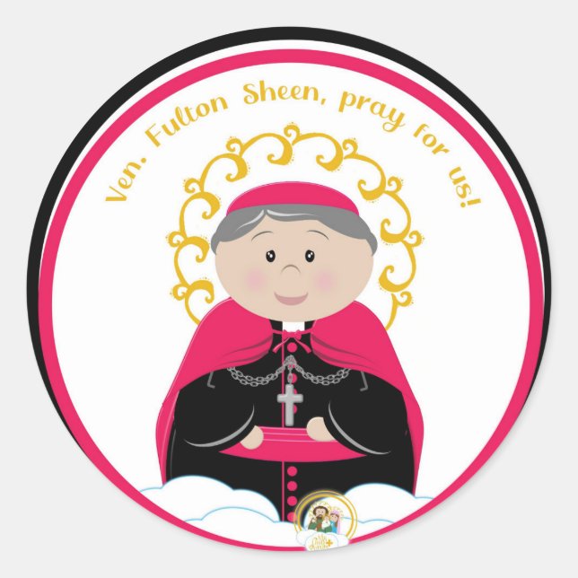 Sticker Rond Ven. Fulton Sheen (Devant)
