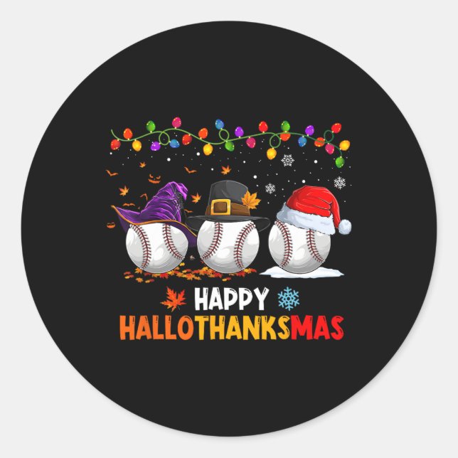 Sticker Rond Vendez Halloween Thanksgiving Noël Hallothanksm (Devant)