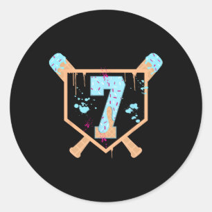 Sticker Rond Vendre 7 Ans Crème de glace Driam 7e Anniversaire
